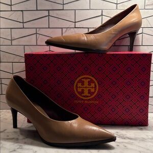Tory Burch Brown Leather Pumps